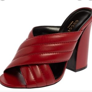 Authentic Gucci Webby Sandals Red 38